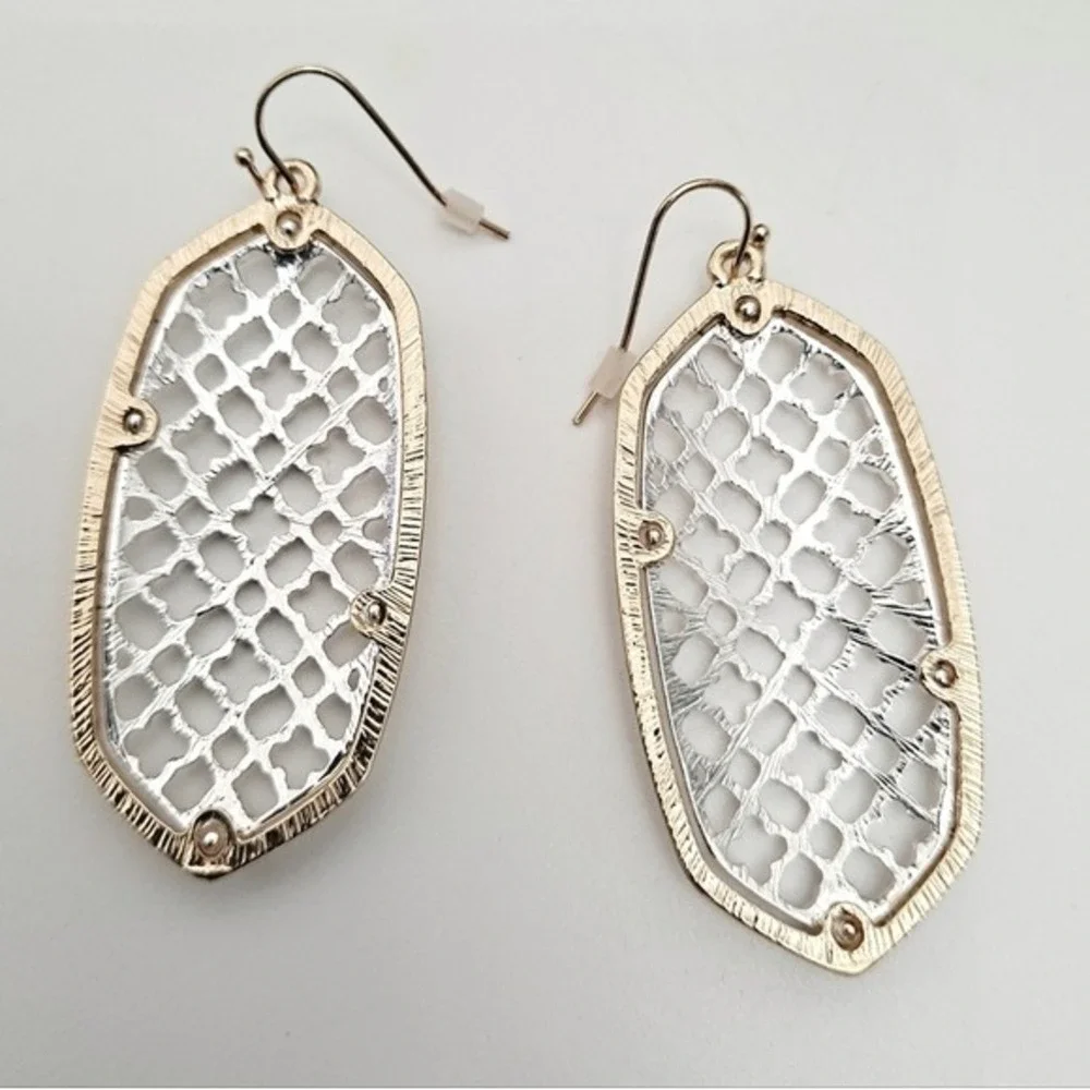 Gold Silver Filigree Earrings Dangle Boho lightweight metal casual 💖2/$30
